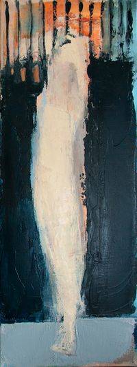 Ing Aru_Blue II_2018_oil on canvas_40 x 15 cm